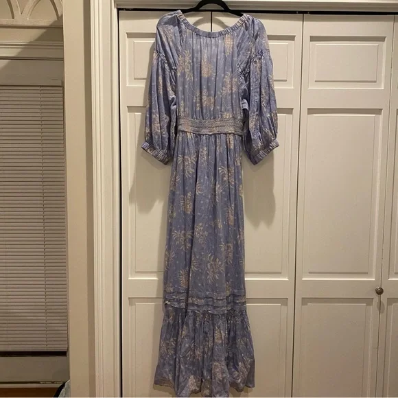 Free People Golden Hour Maxi Flowy Floral Sun Dress in Lavender Combo | Large - Picture 8 of 10